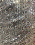Load image into Gallery viewer, Charcoal Pleated Glitz Sequin Mesh Fabric By The Yard
