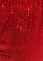 Load image into Gallery viewer, Red Pleated Glitz Sequin Mesh Fabric By The Yard
