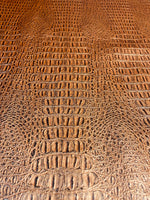 Load image into Gallery viewer, Faux vinyl Leather, Topaz Gator upholstery fabric per yard 54" Wide
