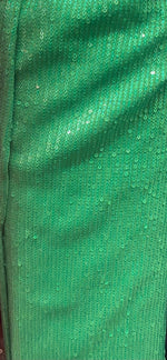 Load image into Gallery viewer, Kelley green Pleated Glitz Sequin Mesh Fabric By The Yard
