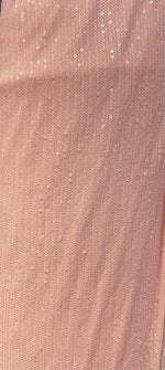 Load image into Gallery viewer, Pink Pleated Glitz Sequin Mesh Fabric By The Yard
