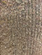 Load image into Gallery viewer, Champagne Pleated Glitz Sequin Mesh Fabric By The Yard
