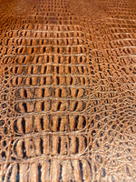 Load image into Gallery viewer, Faux vinyl Leather, Topaz Gator upholstery fabric per yard 54" Wide
