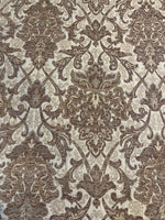 Load image into Gallery viewer, Desert Damask Chenille Upholstery Drapery fabric by the yard 57" Wide
