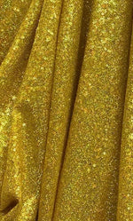 Load image into Gallery viewer, Gold Hologram 3mm Glitz Sequins On Mesh Fabric, 54" Wide
