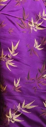 Load image into Gallery viewer, Purple Chinese Bamboo Brocade Satin, 45" Wide
