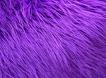 Load image into Gallery viewer, Purple Mongolain Faux Fur Long PIle  fabric by the yard 58" Wide
