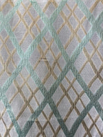 Load image into Gallery viewer, Blue/gold Jacquard diamond light weight multi purpose fabric by the yard
