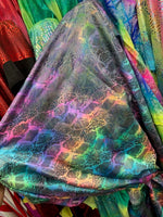 Load image into Gallery viewer, Multi King snake design nylon spandex iridescent foil 4way 58/60"
