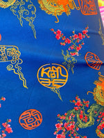 Load image into Gallery viewer, Dragon flowers Spandex fabric 60” wide
