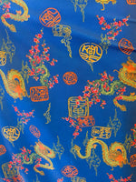 Load image into Gallery viewer, Dragon flowers Spandex fabric 60” wide

