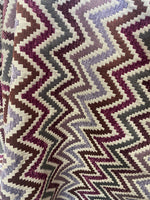 Load image into Gallery viewer, Zigzag heavy chenille Upholstery  fabric by the yard 54” wide
