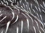 Load image into Gallery viewer, 58"  Wide Faux fur Black/ White 2 Tone spike Upholstery Fabric by the yard
