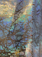 Load image into Gallery viewer, Mystique 4 Way Stretch Polyester Spandex Fabric Foggy Foil by the yard
