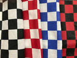 Load image into Gallery viewer, 1"X1" Race Car Finished Line Checkered Board Print Poly Cotton Fabric, Sells by the Yard, non-stretch
