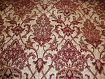 Load image into Gallery viewer, Crimson Damask Chenille Upholstery Drapery fabric by the yard 57" Wide
