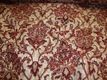 Load image into Gallery viewer, Crimson Damask Chenille Upholstery Drapery fabric by the yard 57" Wide
