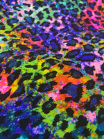 Load image into Gallery viewer, Multi leopard splatterd Nylon Spandex Fabric  4 way stretch 58" wide
