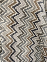 Load image into Gallery viewer, Zigzag heavy chenille Upholstery  fabric by the yard 54” wide
