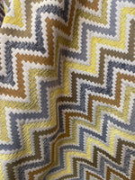 Load image into Gallery viewer, Zigzag heavy chenille Upholstery  fabric by the yard 54” wide
