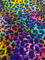 Load image into Gallery viewer, Multi leopard splatterd Nylon Spandex Fabric  4 way stretch 58" wide
