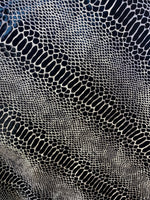 Load image into Gallery viewer, White / black Snake Spandex 4 way stretch 58" wide

