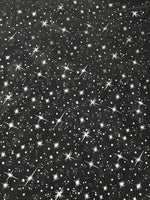Load image into Gallery viewer, Star sparkle Bursts Sheer on black Organza 58 Inch Wide Fabric
