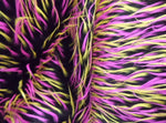 Load image into Gallery viewer, 58"  Wide Fur faux/ Black Pink and Yellow / 3 Tone spike Upholstery Fabric by the yard
