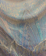 Load image into Gallery viewer, Lavender iridescent fringe sequins design on a 4 way stretch fabric-prom-nightgown-sold by the yard
