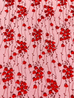 Load image into Gallery viewer, Red 3d satin flower glitter sequin fabric for prom wedding apparel fashion and more
