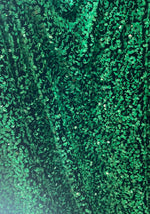 Load image into Gallery viewer, Gree Sequin Stretch Velvet on red 4-Way stretch fabric by the yard 60" Wide
