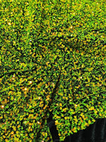 Load image into Gallery viewer, Clear Lime Iridescent On black Velvet 2 Way stretch fabric by the yard 60" Wide
