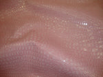Load image into Gallery viewer, Pink Crocodile Embossed Faux Leather | Textured Vinyl Fabric | Upholstery, Crafts, Bags, Shoes, Décor by the Yard
