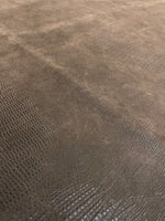 Load image into Gallery viewer, Charbrown Alligator Disressed upholstery Faux Leather Vinyl fabric per yard 54" Wide
