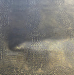 Load image into Gallery viewer, Bronze brown Big alligator embossed Vinyl Leather upholstery fabric
