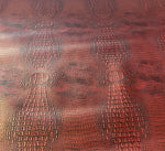 Load image into Gallery viewer, Red black Big alligator embossed Vinyl Leather upholstery fabric
