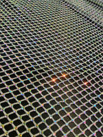 Load image into Gallery viewer, Rhinestone on silver Mesh Shiny Crystal Rainbow Rhinestone Stretch Fabric
