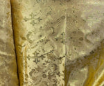 Load image into Gallery viewer, Gold Metallic Brocade church Fabric  By the Yard 56” wide
