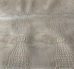 Load image into Gallery viewer, Cream Big alligator embossed Vinyl Vinyl Leather upholstery fabric
