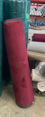 Load image into Gallery viewer, Burgundy suede Headlining Foam Backed Fabric 60" Wide by the yard
