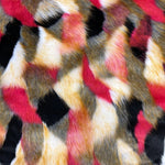 Load image into Gallery viewer, Fuchsia Mix Multi patch Faux Fur upholstery fabric by the yard 58" Wide
