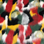 Load image into Gallery viewer, Green Mix Multi patch Faux Fur upholstery fabric by the yard 58" Wide
