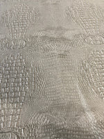 Load image into Gallery viewer, Steel gray Big alligator embossed Vinyl Leather upholstery fabric
