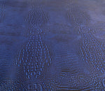 Load image into Gallery viewer, Blue Big alligator embossed Vinyl Leather upholstery fabric

