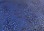 Load image into Gallery viewer, Blue Big alligator embossed Vinyl Leather upholstery fabric
