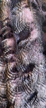 Load image into Gallery viewer, Plum  brown fancy feather long hair faux fur upholstery fabric by the yard 60” wide

