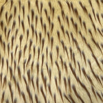 Load image into Gallery viewer, Brown spike on beige Faux Fur shaggy Upholstery Fabric by the yard 60” wide
