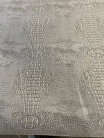 Load image into Gallery viewer, Steel gray Big alligator embossed Vinyl Leather upholstery fabric
