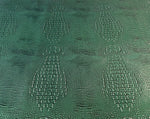 Load image into Gallery viewer, Green/silver Big alligator embossed Vinyl Leather upholstery fabric
