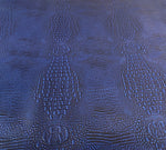 Load image into Gallery viewer, Blue Big alligator embossed Vinyl Leather upholstery fabric
